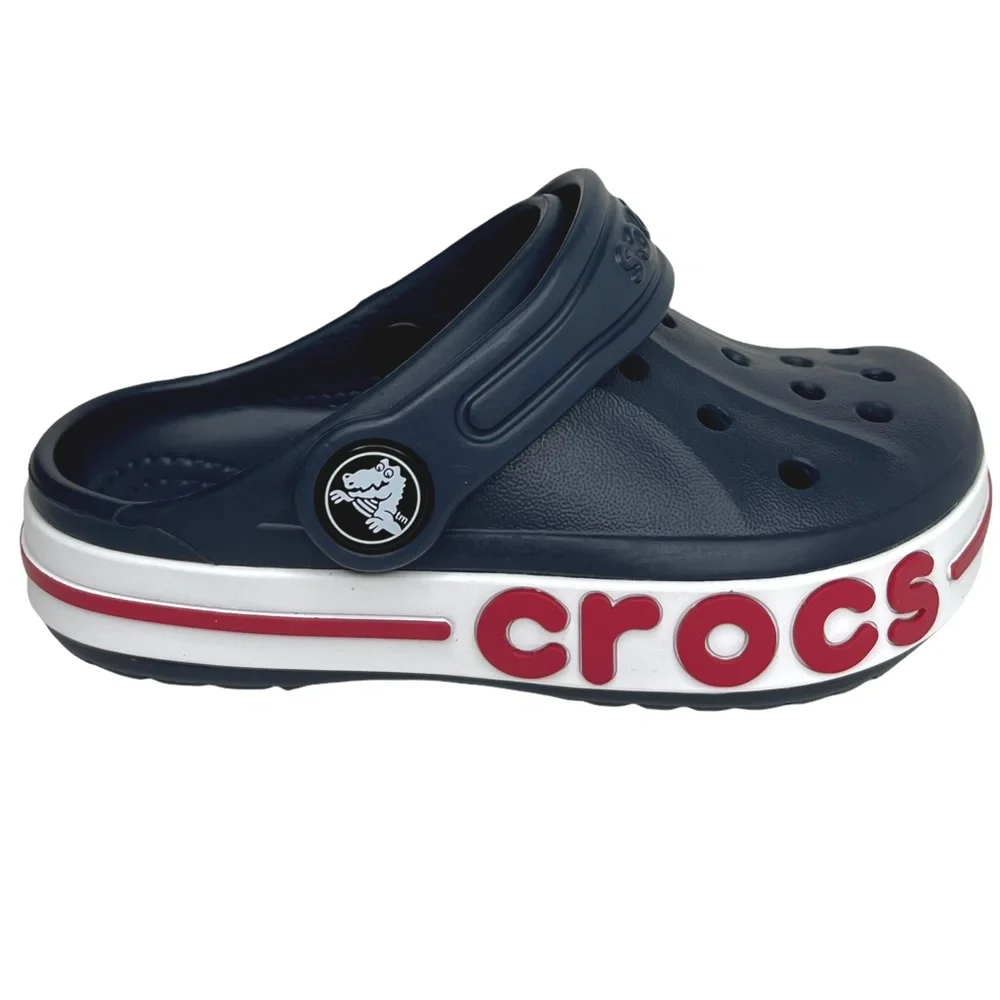 Crocs‎ Bayaband Little Boys Girls Slip-on Clog SZ 11-13 Navy Blue Water F…